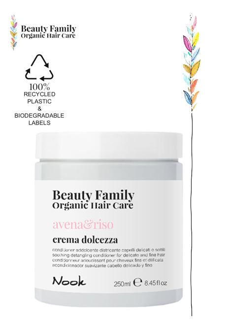 Conditioner-Avena-E RISO CREMA DOLCEZZA BEAUTY FAMILY ORGANIC HAIR CARE STUDIO21 PARRUCCHIERI NOOK